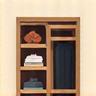 Capsule Wardrobe icon - clothing items neatly folded